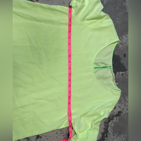 Soft Surroundings Bright Green Ruffle Sleeve Top Size Medium - Picture 4 of 8